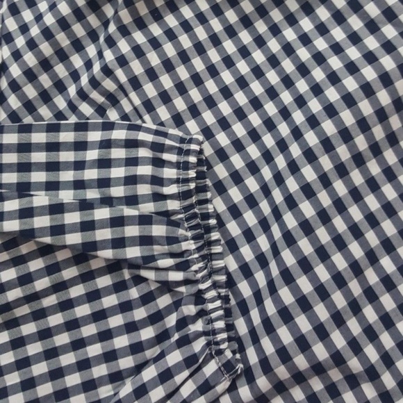 ⛔sold⛔J Crew Gingham One Shoulder Ruffle Blouse - Picture 4 of 7